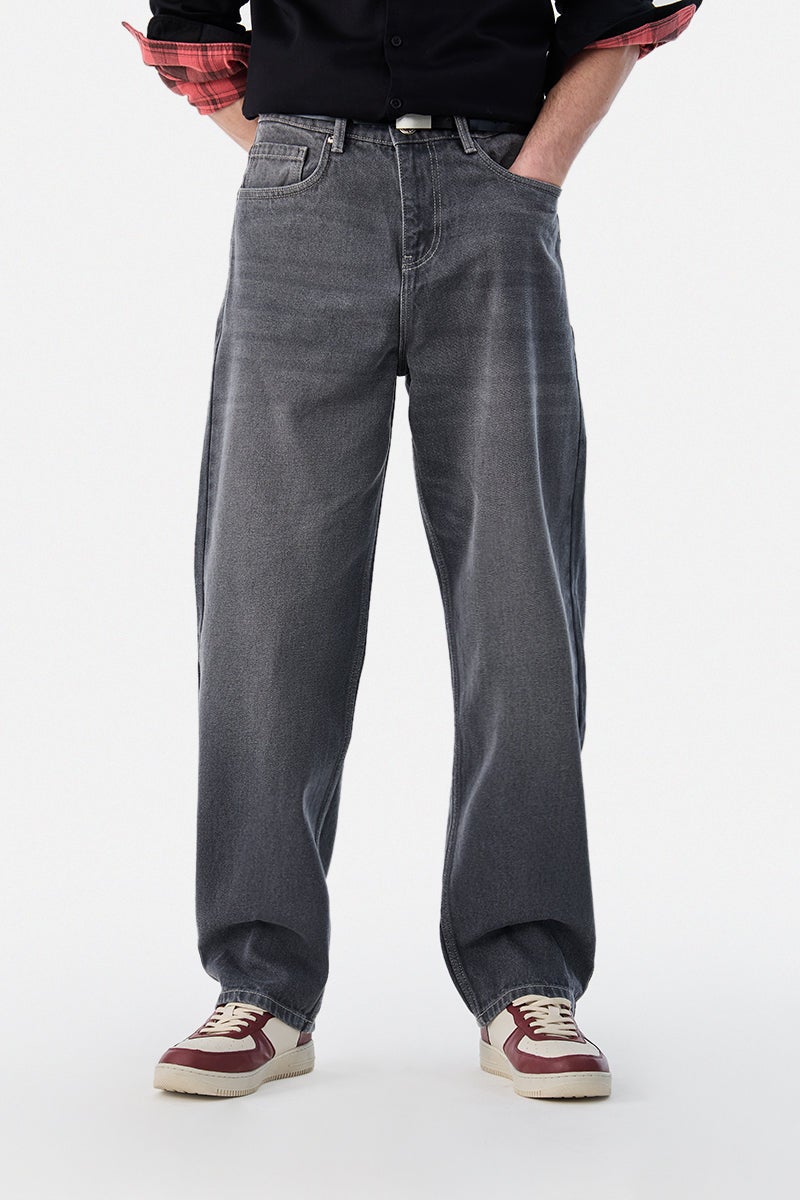 SNITCH Washed Loose Fit Jeans - Image 1